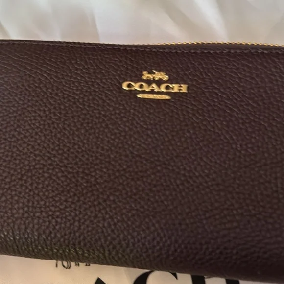Coach Oxblood Leather Wallet NWT - Picture 1 of 11